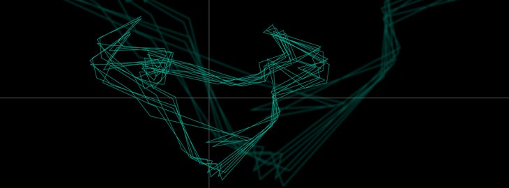 Visual representation of shaft orbit patterns used in turbine condition monitoring through orbit analysis